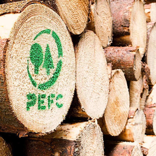 Holz mit PEFC Zertifizierung