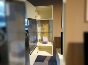 Gwinner Wohnwand Lucca Seidenmatt Weiss Eiche Massiv Haengevitrine 02020027