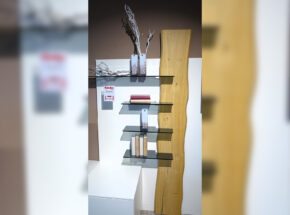 Gwinner Wohnwand Lucca Seidenmatt Weiss Eiche Massiv Paneel 02020027