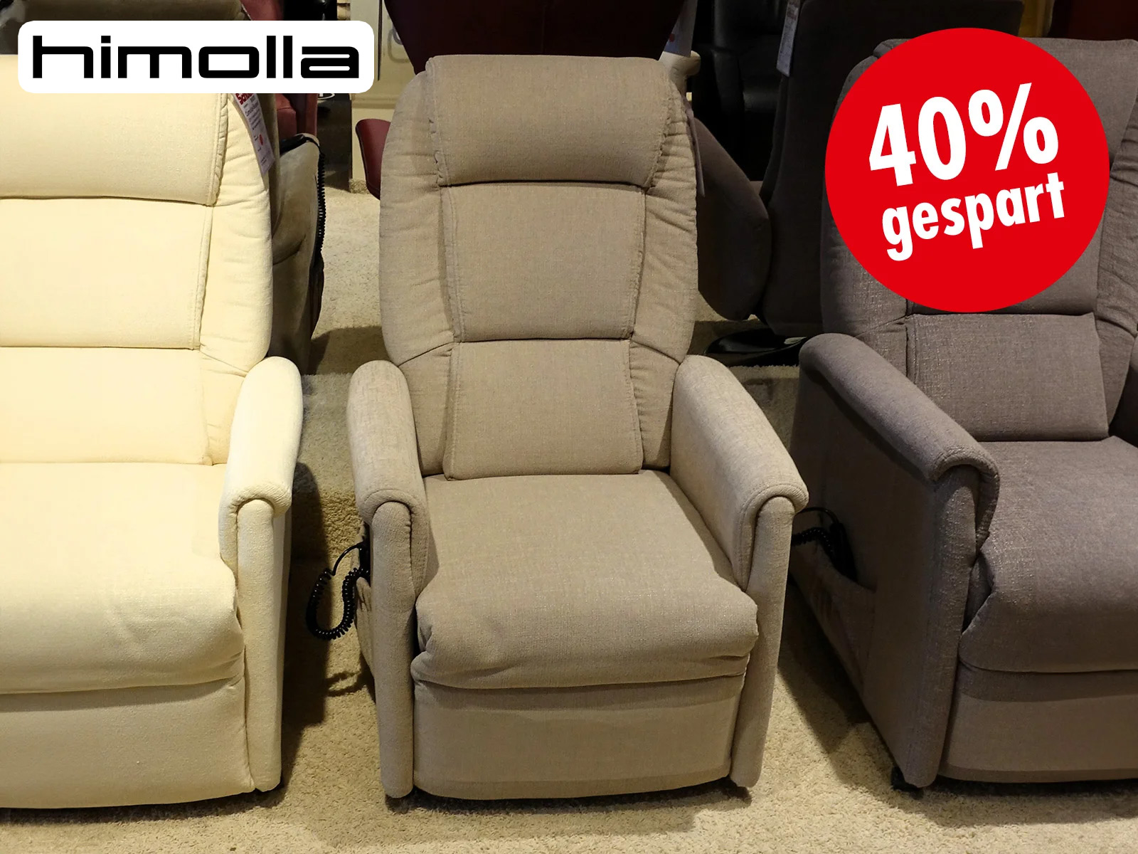 Himolla Polstermoebel Cumulus Sessel Aqua Clean Puder Motorische Aufstehhilfe 