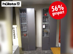 Huelsta Vitrinenkombination Fonis Rahmen Lack Anthrazit 05800167 02