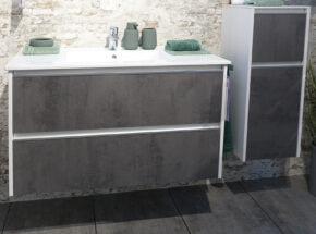 Pelipal Badezimmermoebel Solitaire 6040 Oxid Dunkelgrau Waschtischunterschrank 02820001