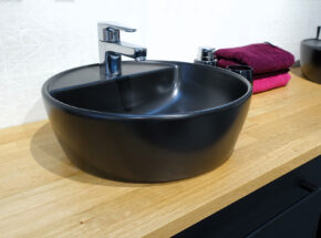 Pelipal Badzimmermoebel Solitaire 9005 Schwarz Matt Touch Aufsatzwaschbecken 02820362 01