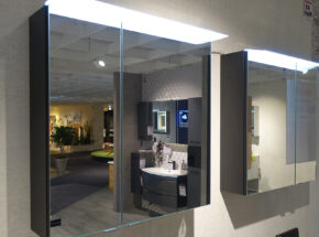 Pelipal Badzimmermoebel Solitaire 9005 Schwarz Matt Touch Spiegelschrank 02820362 01