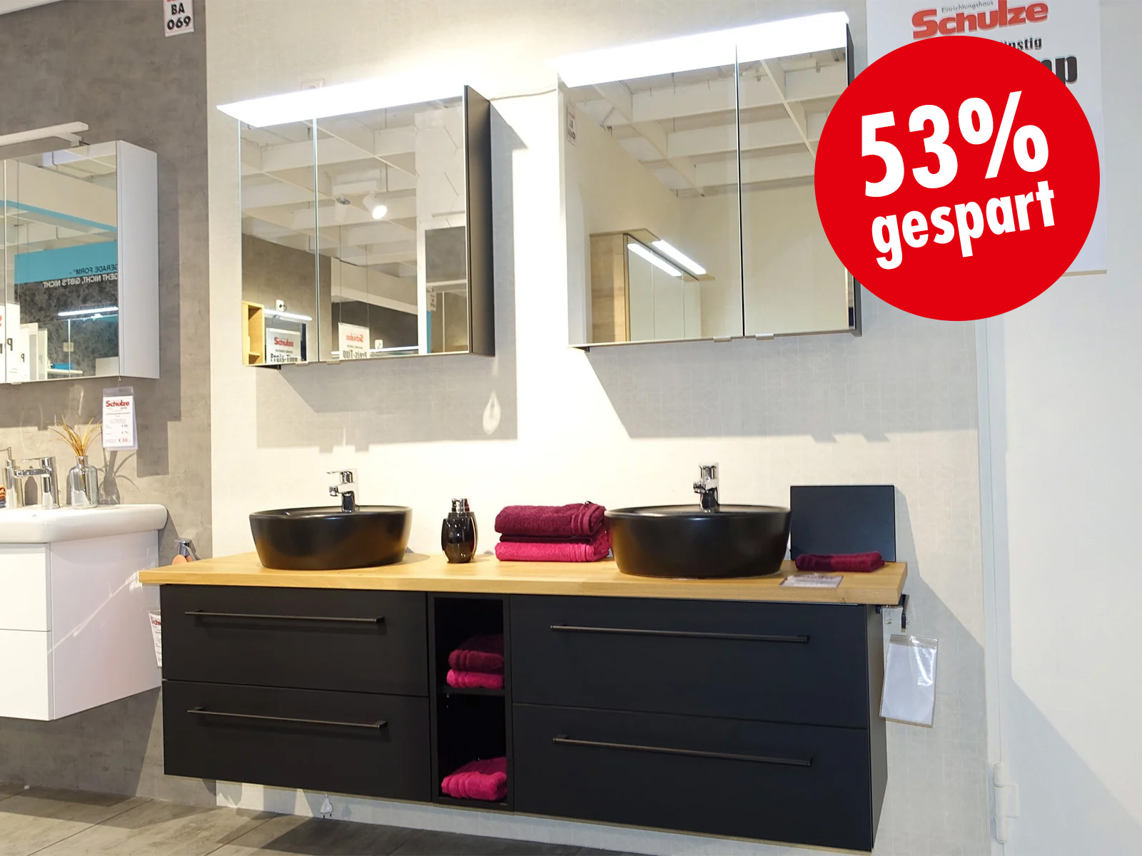 Pelipal Badzimmermoebel Solitaire 9005 Schwarz Matt Touch 02820362 01