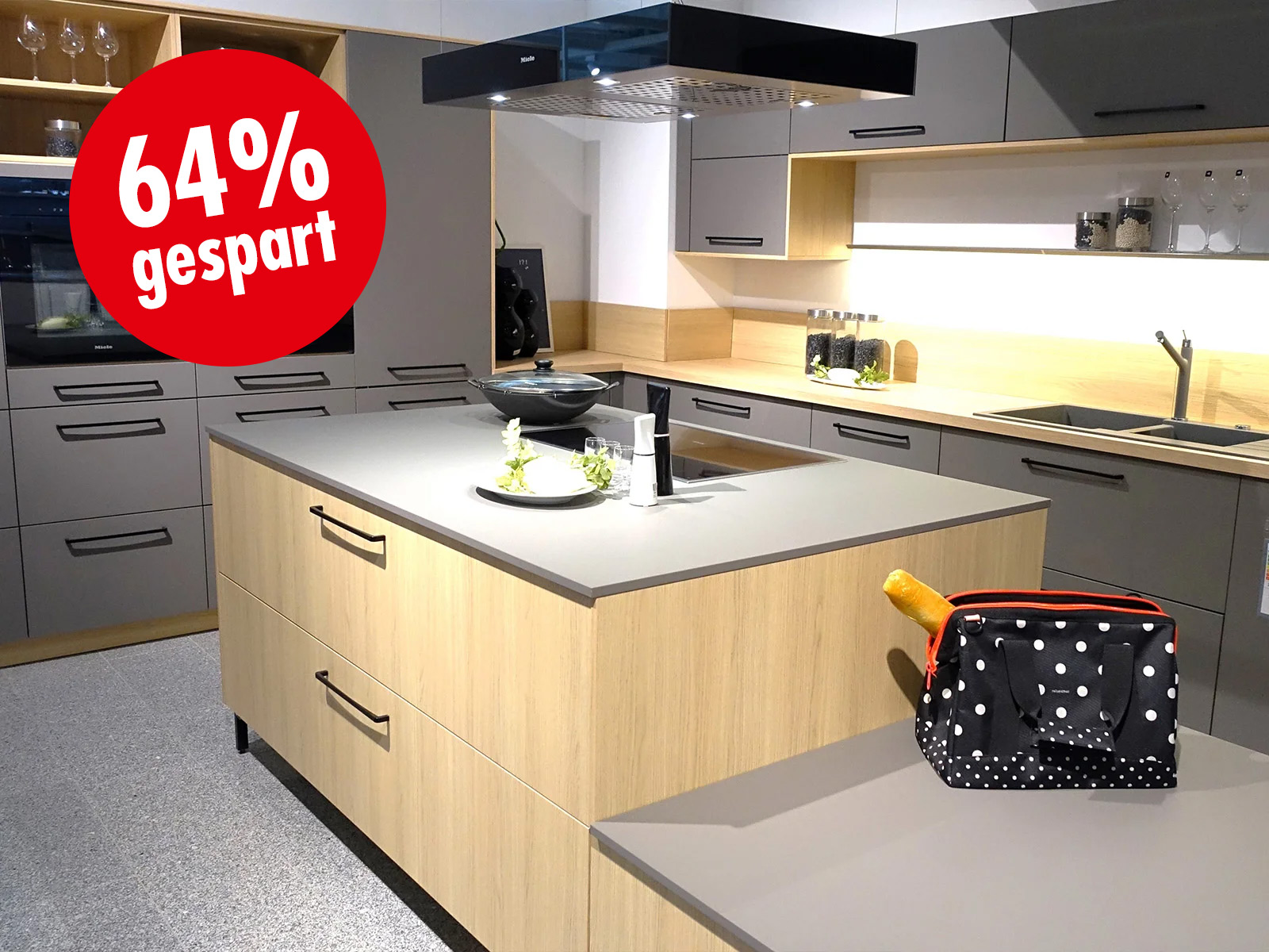 Ballerina Inselkueche Fenix Grigio Londra 03535022 