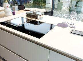 Ballerina Kueche Inselkueche Graphitschwarz Premiumweiss Samt Lack 03535023 Kochinsel