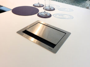 Ballerina Kueche Inselkueche Graphitschwarz Premiumweiss Samt Lack 03535023 Kochinsel Steckdoseneinheit