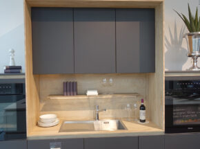 Ballerina Kueche Inselkueche Graphitschwarz Premiumweiss Samt Lack 03535023 Kuechenzeile Nische