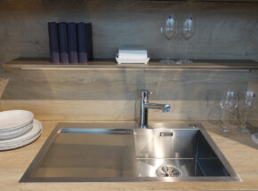 Ballerina Kueche Inselkueche Graphitschwarz Premiumweiss Samt Lack 03535023 Kuechenzeile Nische Blanco Edelstahlspuele Zerox