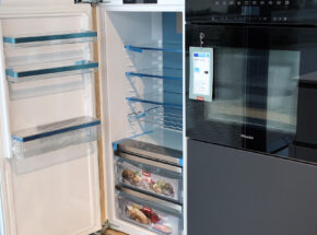 Ballerina Kueche Inselkueche Graphitschwarz Premiumweiss Samt Lack 03535023 Miele Kuehlschrank K7373b