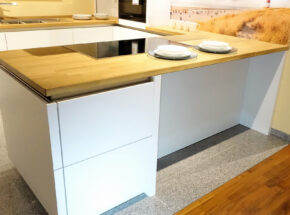 Ballerina Kuechen Gl Casa B Schneeweis Samt Grifflos Ka122 03535024 Ansatztheke