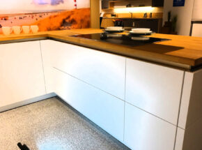 Ballerina Kuechen Gl Casa B Schneeweis Samt Grifflos Ka122 03535024 Ansatztheke Innen