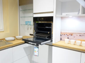 Ballerina Kuechen Gl Casa B Schneeweis Samt Grifflos Ka122 03535024 Miele Einbaubackofen