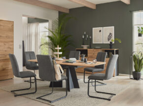 Interliving Esszimmer 5119 Design Esstischguppe Eiche Massiv Ausziehtisch Klappeinlage 71080008