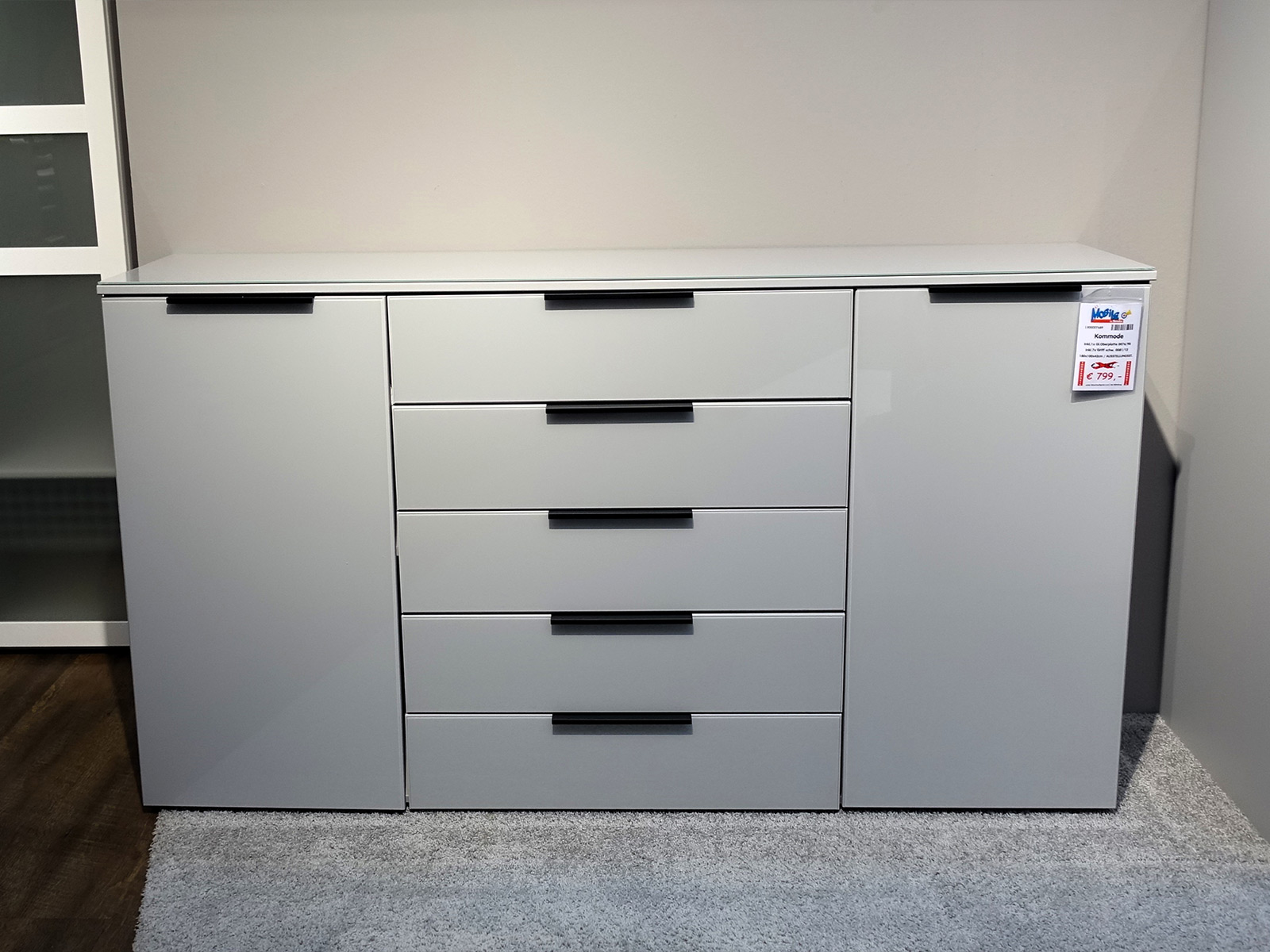 Kommode One 700 Seidengrauglas 13000076 89