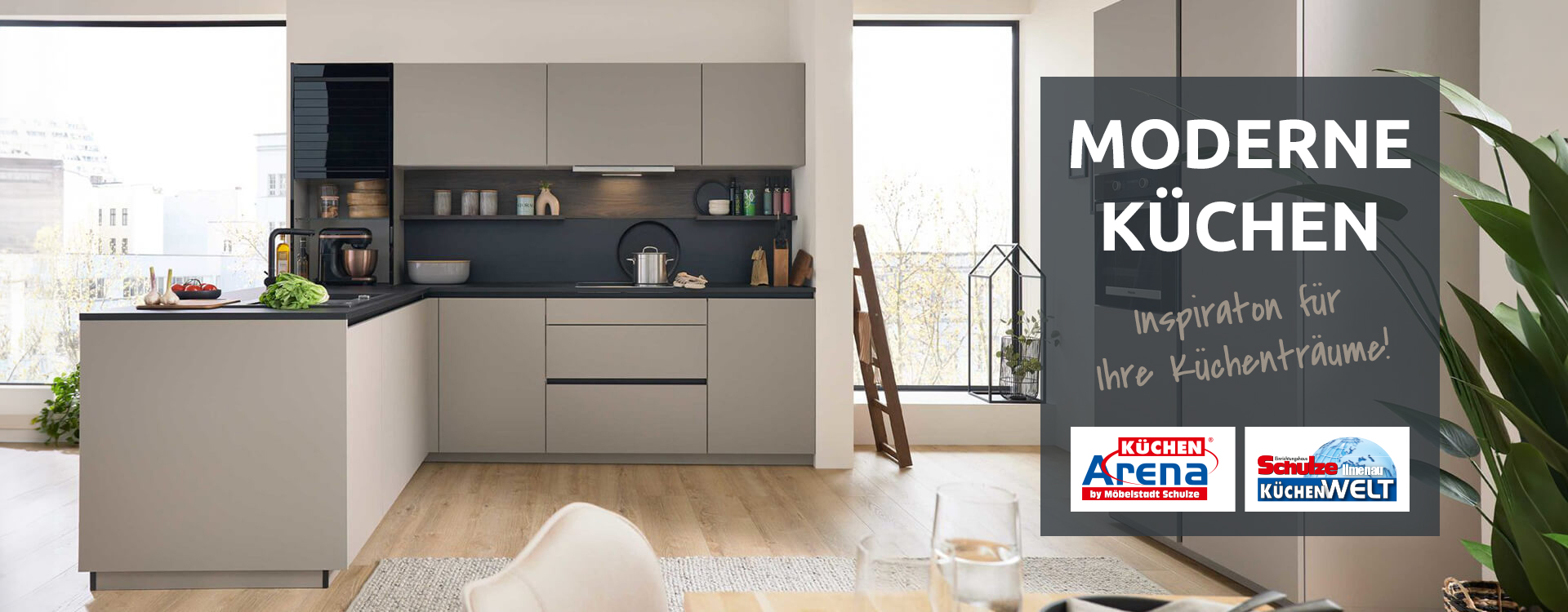 Moderne Kuechen In Der Kuechen Arena Roedental Und Der Kuechenwelt Ilmenau Sldr