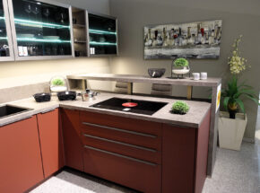 Nobilia Kueche Easytouch Lacklaminat Rostrot Bora Kochfeldabzug Puru 02715945