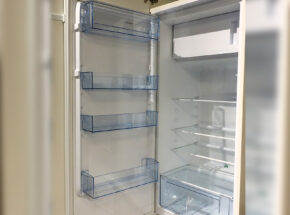 Nobilia Kueche Fashion Lack Weiss Matt Kuechenzeile Ka121 02715173 Progress Kuehlschrank Pk1254