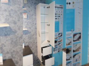 Pelipal Badeinrichtung Front Weiss Matt Touch Hochschrank 02820005 04