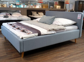 Polsterbett Eisblau Fuesse Massiv Eiche Rubber Wood 08620107 01 Mobile Schlaf Zimmer Moebel Roedental Bei Coburg