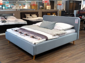 Polsterbett Eisblau Fuesse Massiv Eiche Rubber Wood 08620107 01 Mobile Schlaf Zimmer Moebel Roedental Bei Coburg