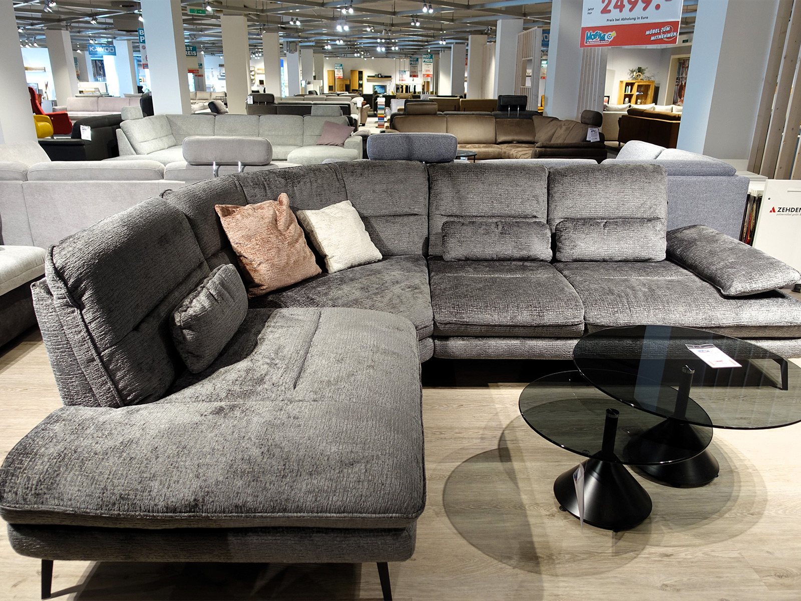 Polstergarnitur Mikrofaser Anthrazit 014880088 01