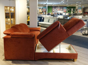 Polstergarnitur Schlafsofa Mikrofaser Koralle Bettkasten Stauraum 08640137 01