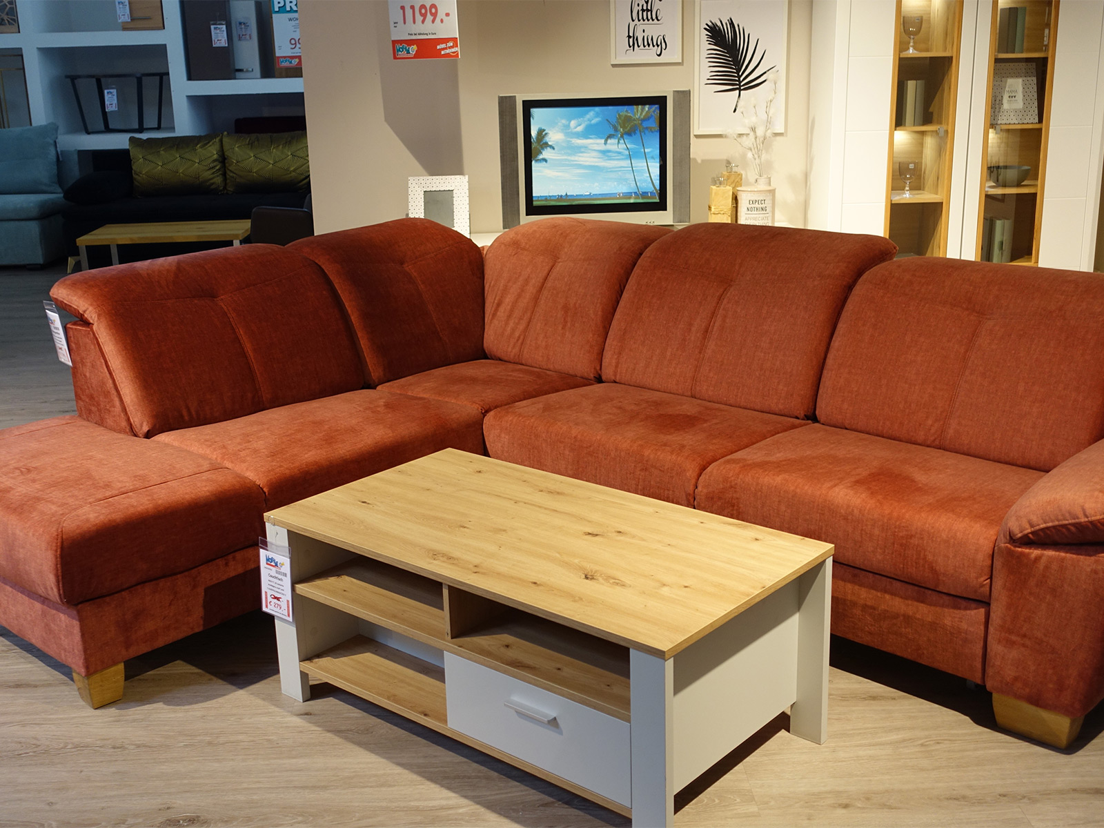 Polstergarnitur Schlafsofa Mikrofaser Koralle 08640137 01