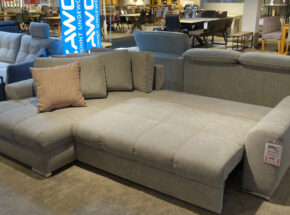 Polstergarnitur Schlafsofa Webstoff Grau Schlaffunktion 10670147