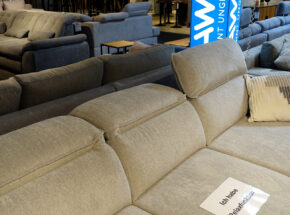 Polstergarnitur Schlafsofa Webstoff Silver Kopfteilverstellung 14750172