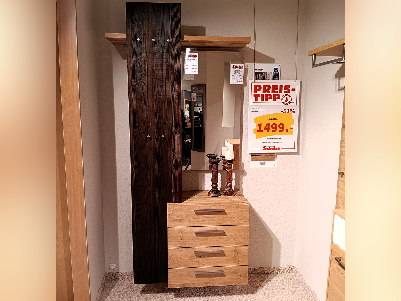 Schroeder Garderobe Kitzalm Alpenflair Alteiche Natur 03480027 09 10