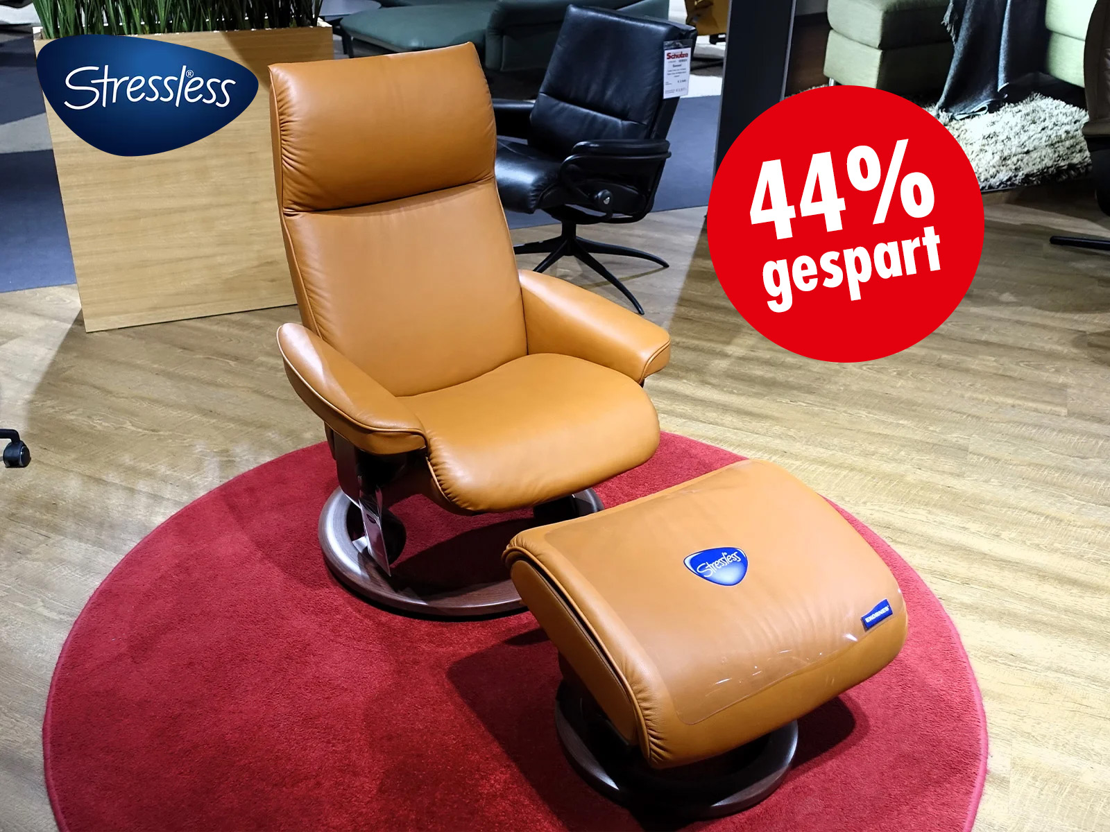 Stressless Sessel Aura Classic Echt Leder Paloma New Cognac 13150116 06 2