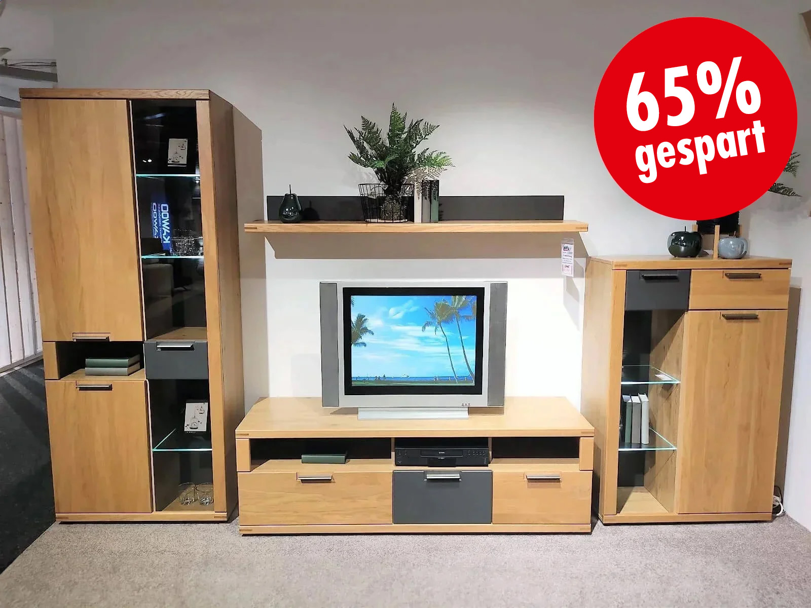 Tv Wohnwand Bianco Innostyle Front Wildeiche Massiv 14460094 05