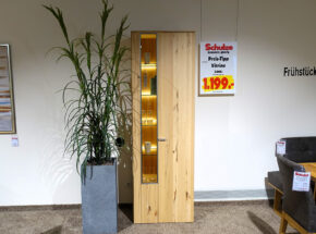 Vitrine Loddenkemper Media Natur Vollholz Naturholz Buche Massiv 0134011 01