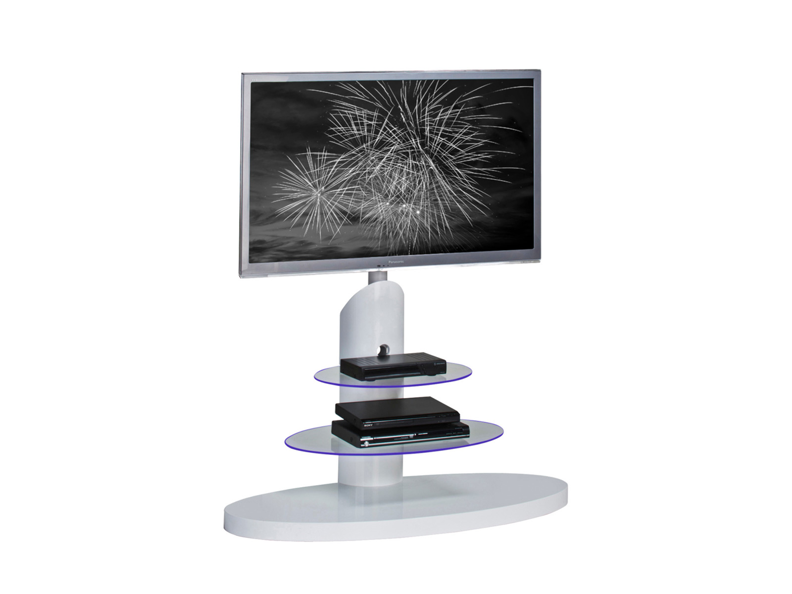 3 Maja Tv Rack Board 1636 Hochglanz Weiss 02541636 02