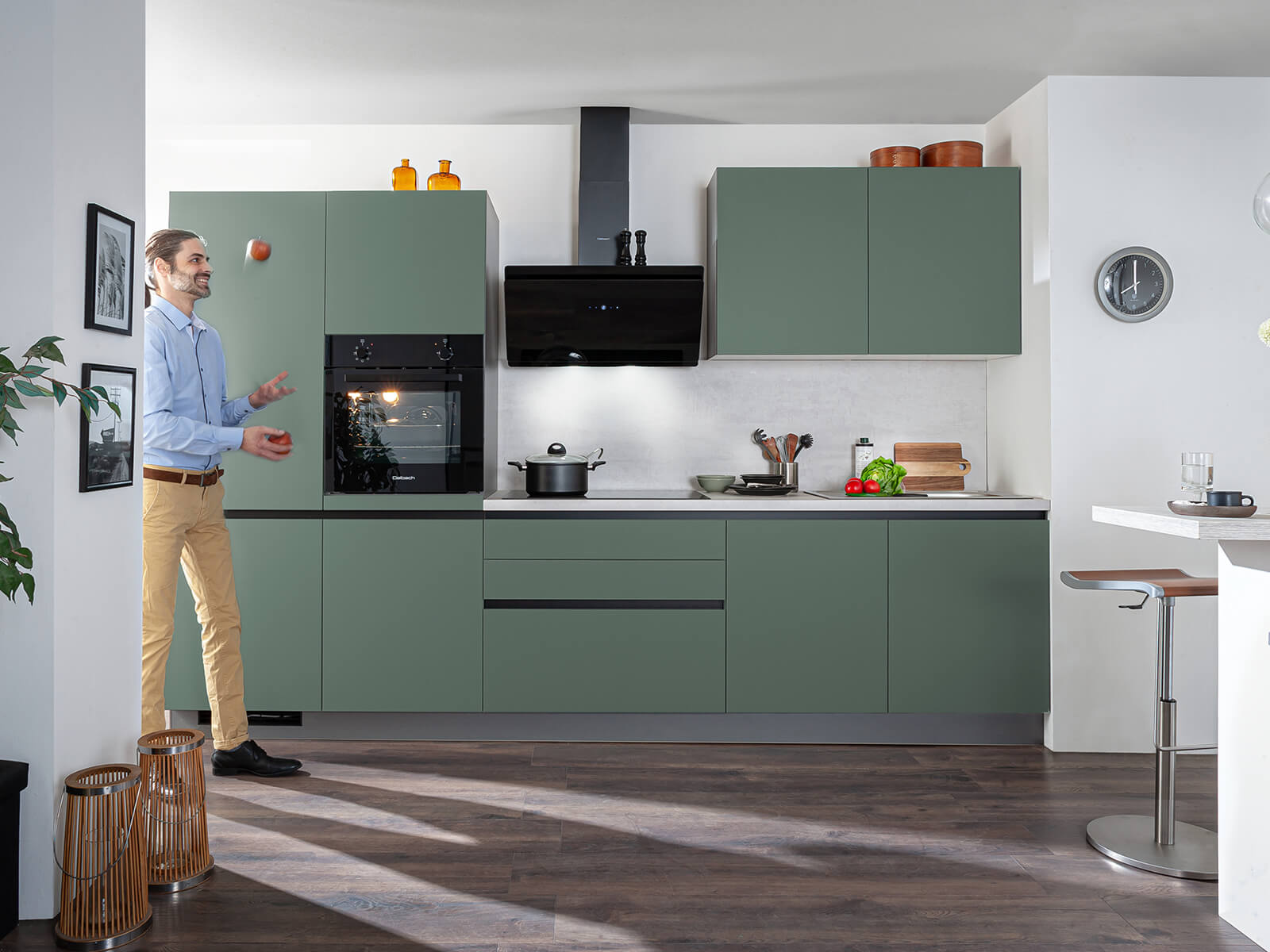 Kuechenzeile Lack Dunkelgruen M4520032083938659