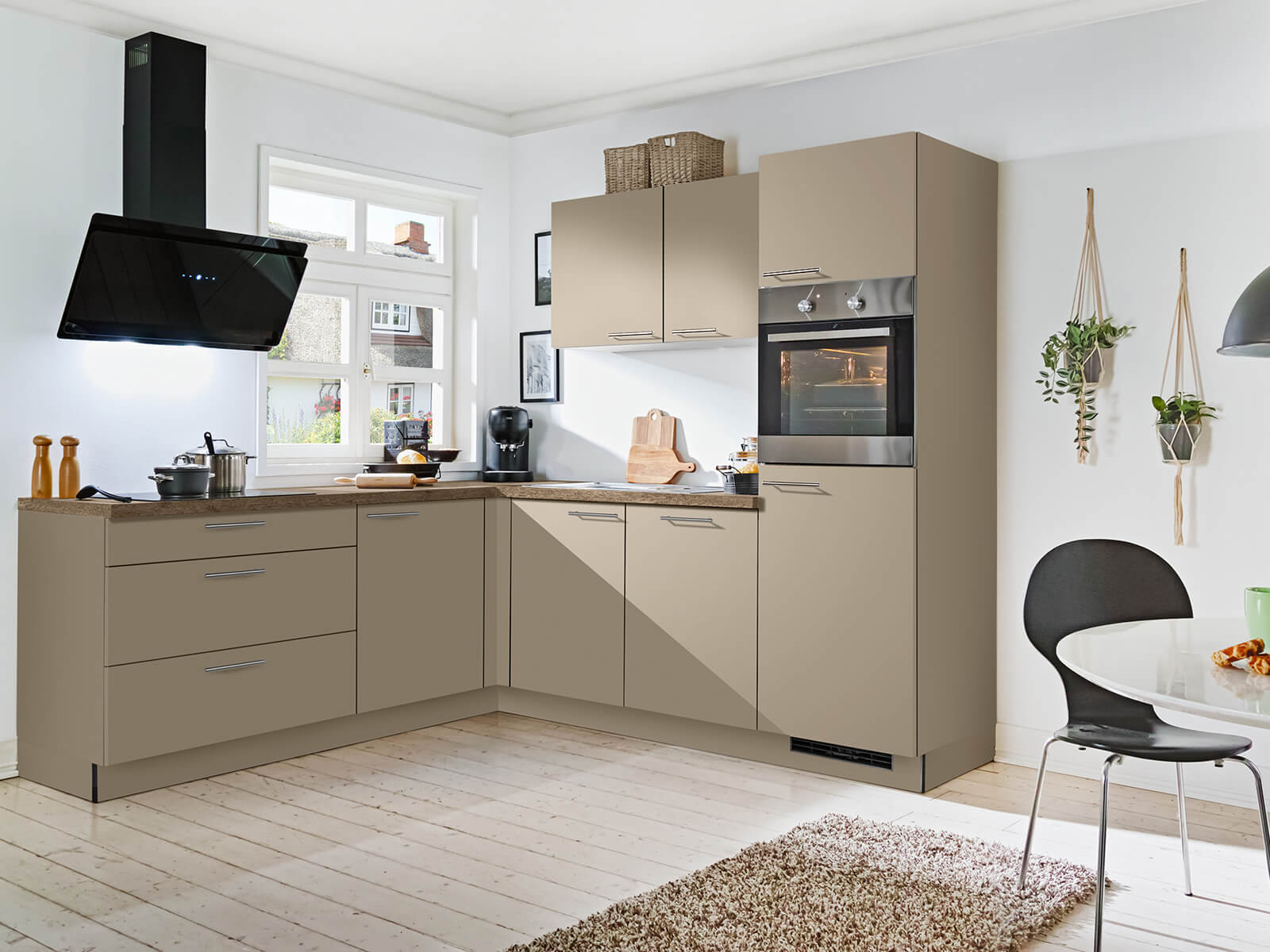 Winkelkueche L Kueche Cremegrau Matt M4520032033938683