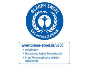Blauer Engel Umweltzeichen Uz38 Emissionsarm Holz Aus Nachhaltiger Forstwirtschaft In Der Wohnumwelt Gesundheitlich Unbedenklich
