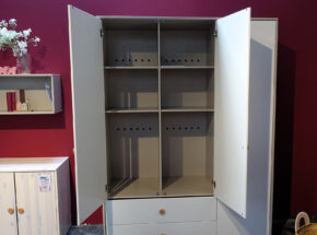 Flexa Kinder Kleiderschrank Classic in mattem hellen grau 2