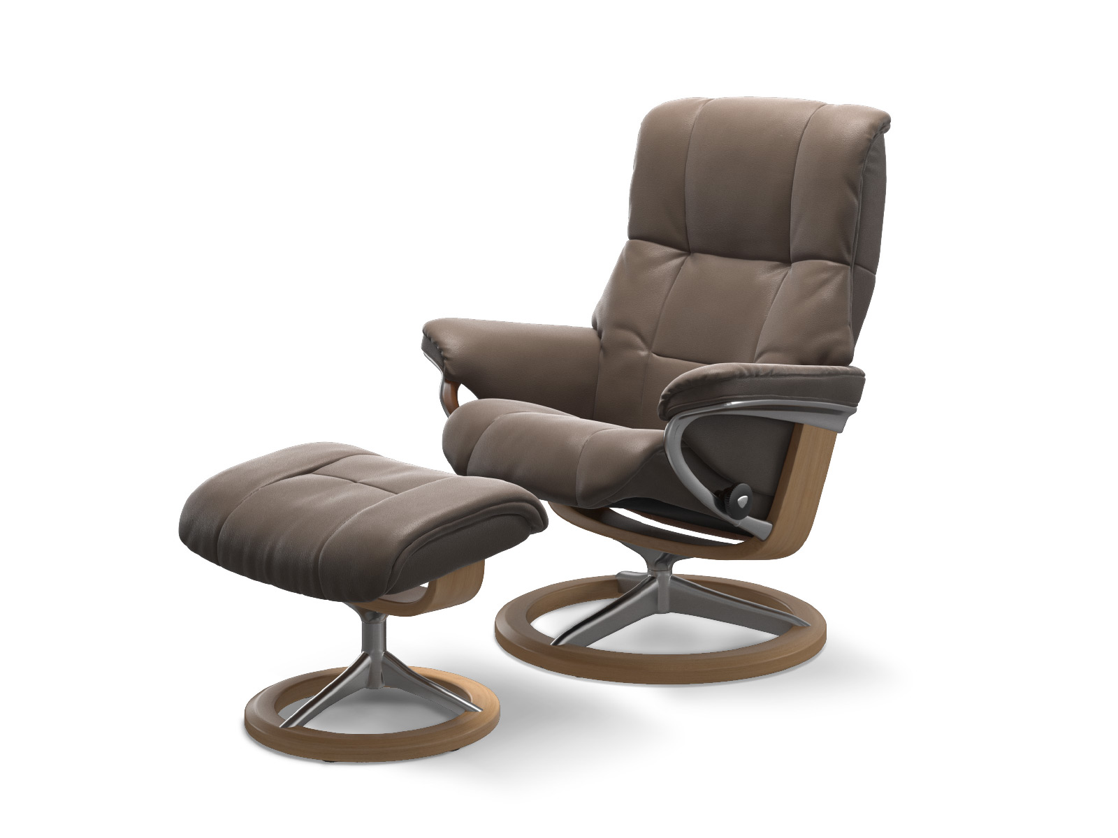 Stressless Sessel Mayfair Inklusive Hocker Gestell Eiche Chrom Leder Batick Mole 13150129 16